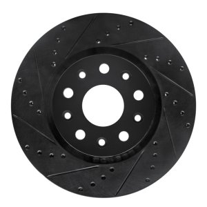 Dodge Sprinter 2500 Brake Rotor (1) - Rear Left - R1 Concepts - Drilled & Slotted - Black - `02-`18
